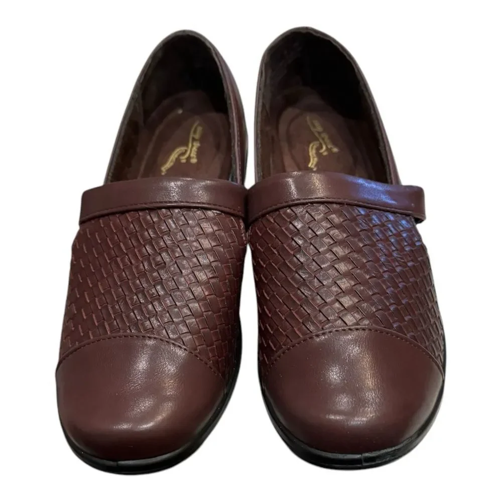 New Easy Street Women's Destiny Brown Braided Slip-On Loafers 7